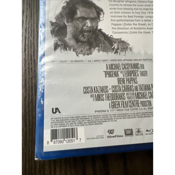 NEW RARE OOP OLIVE FILMS IRENE PAPPAS IPHIGENIA GREEK DRAMA MOVIE BLU RAY 1992 - Picture 4 of 5